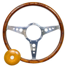 Moto-Lita MK3 Wood Steering Wheel 14" Flat UK British Classic Mini Rover Austin