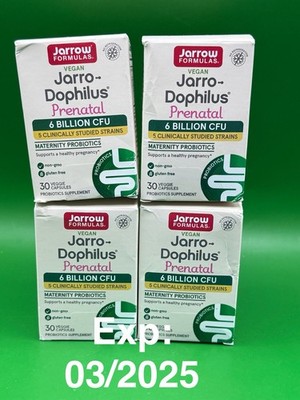 4x Jarrow Formulas JarroDophilus Prenatal Maternity Probiotic 6 Billion CFU