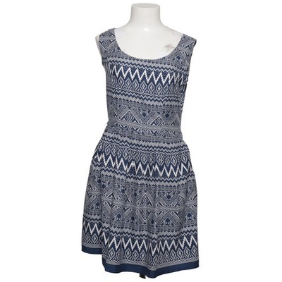 Yumi, Kleid, Größe: 40, Blau/Weiß, Polyester, Print, Damen #Yi2
