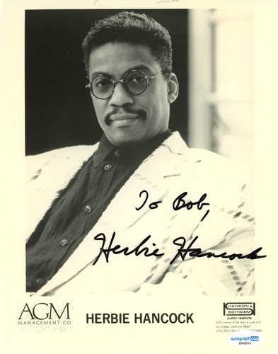 Herbie Hancock "Takin' Off" Jazz AUTOGRAPH Signed 8x10 Photo 'To Bob' ACOA