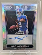 2025 Panini Prizm Black - Sensational Signatures Mario Manningham #SS-MMM Silver