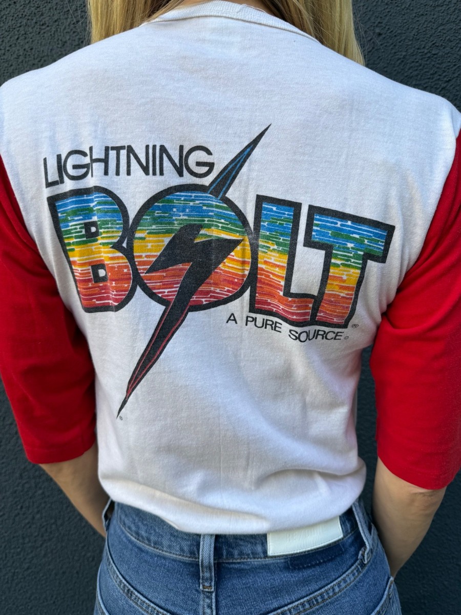 70s VINTAGE LIGHTNING BOLT HAWAII SURFBOARD BRAND T-SHIRT SZ S