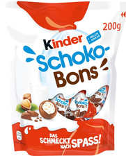 Kinder Schoko‑Bons – 200 g Packung, Milchcreme & Vollmilchschokolade
