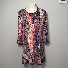 Michael Kors NWT Ladies Long sleeve Floral Garden Midi Dress. Size XL.