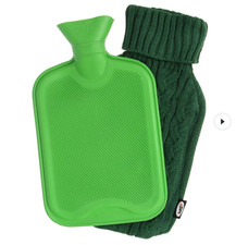 NGT Fishing HOT Water Bottle for Bedchair With Knitted Cover Bag 2L Fishing Bag