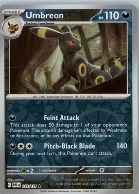 Umbreon 059/131 Reverse Holo Rare SV: Prismatic Evolutions NM