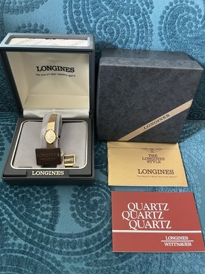 RARE!  NIB!  Vintage LONGINES Gold Plate Classic Watch w Box & Manual