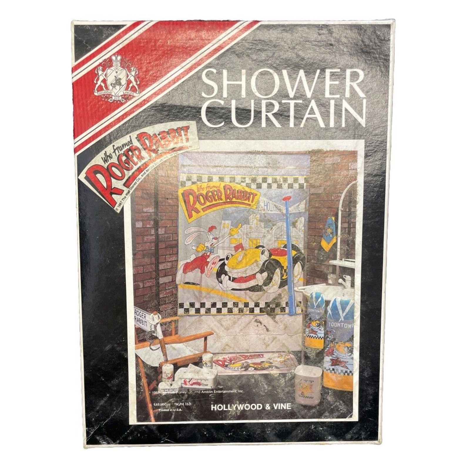 Vintage Who Framed Roger Rabbit Hollywood and Vine Shower Curtain