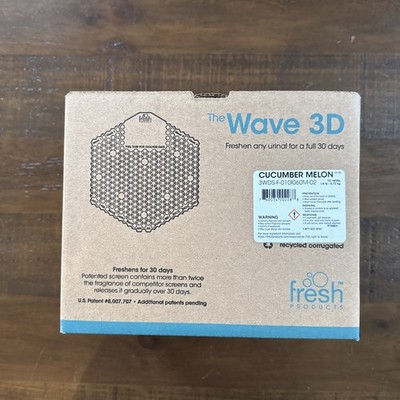 10 PACK Fresh Products 3WDS-F-0101060M-02 Wave 3d Urinal Deodorizer Screen Green