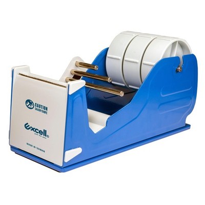 Excell Deluxe Triple Extra Wide Metal Multi-Roll Desktop Tape Dispenser with ...