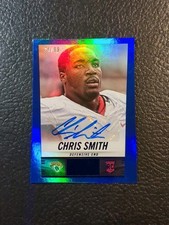2014 Score Blue / 99 Chris Smith #352 Rookie RC Autograph Panthers Arkansas 
