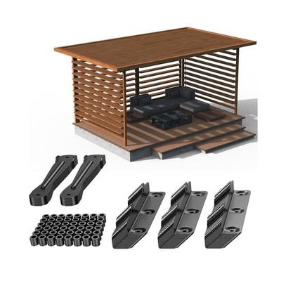 Louvers for Pergola Deck Sunblind System, Adjustable Louver Bracket Kit with ...