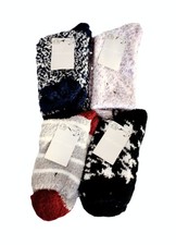NWT 4pair West Loop Fuzzy Socks sz 4-10 Womens Multi Color Cozy Comfort