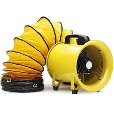 8/10" Portable Utility Blower Fan Exhaust Industrial Ventilation 5/10m Duct Hose