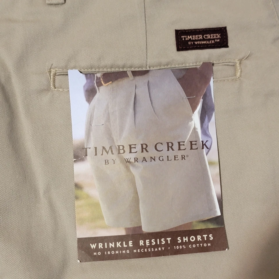 Шорты хаки мужские Timber Creek By Wrangler размер 44 плиссированные устойчивые к морщинам - Изображение 3 из 4