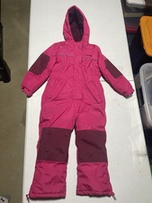 Pink Platinum Advance Youth Girl's Pink Zip Front Soft Lined Snowsuit Size 5/6