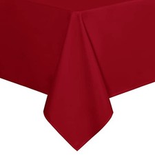 Square Tablecloth - 60 x 60 Inch - Water Resistant 60" x 60" Square Red