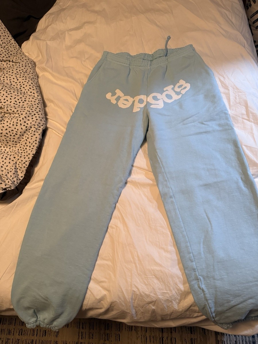 Sp5der Sky Blue Hoodie Pants Set Size M | eBay