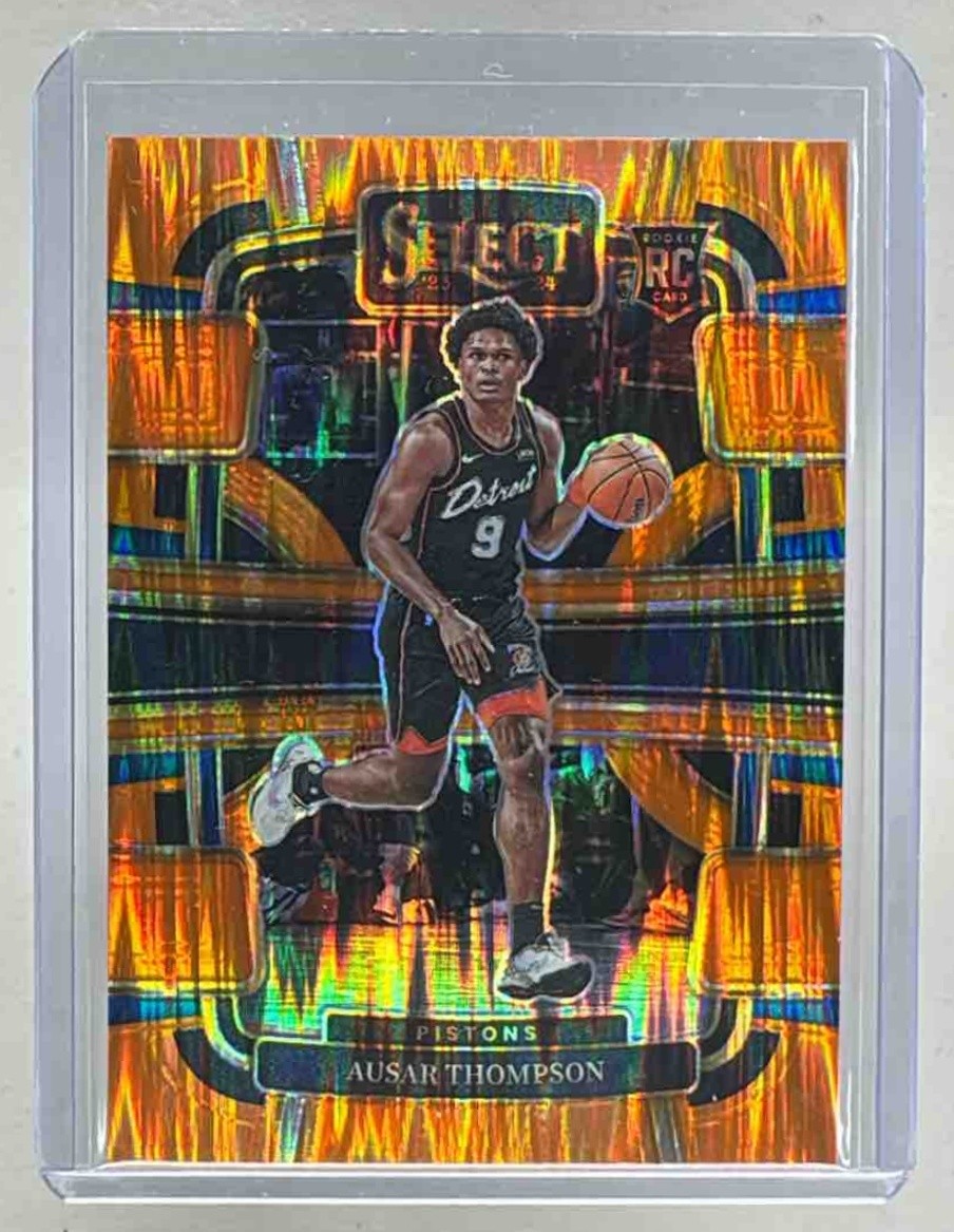 Ausar Thompson 2023 Panini Select #95 Orange Flash Prizm RC Concourse