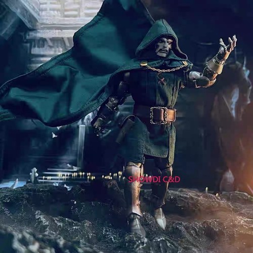 1/12 Verde Cableado Capucha Capa Ropa Cinturón Para Doctor Doom Figura de Acción 6" - Imagen 9 de 14
