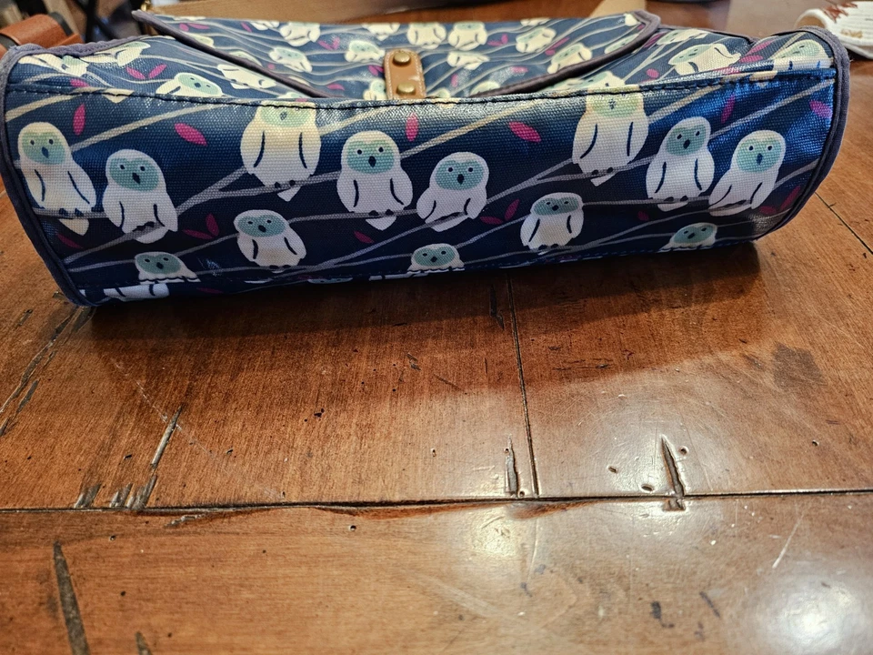 Lienzo recubierto con estampado de búho FOSSIL Y2k azul rosa  Foto 2 de 4