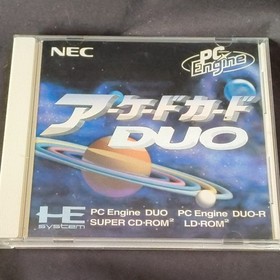 Arcade Card DUO NEC PC Engine TurboGrafx-16 PCE Hu-card and manual set, Working