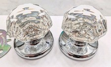 Gainsborough Genuine Sonata Crystal Silver Chrome Closet Not Locking Door Knob 