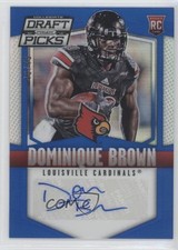 2015 Panini Prizm Collegiate Draft Picks Blue 48/75 Dominique Brown Auto 0c6