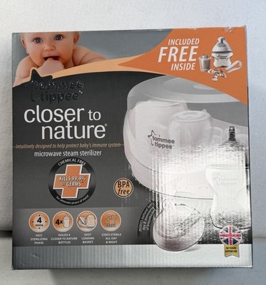 Tommee Tippee Baby Bottle Sterilizer Kit Microwave Steam Brand New In Box NIB