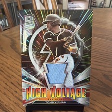2021 Panini Spectra #HV-TP Tommy Pham High Voltage Jerseys Hyper #/75