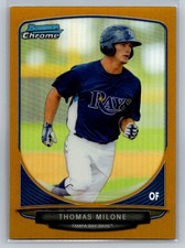 Thomas Milone 2013 Bowman Draft Picks Chrome Gold Refractor 41/50 Tampa Bay Rays