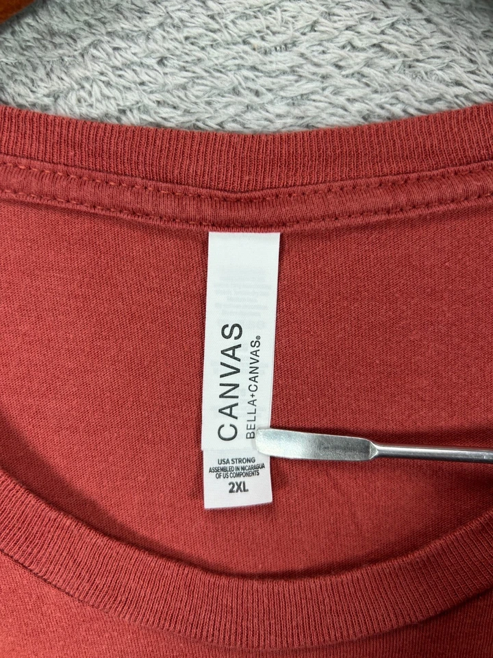 Bella Mujer 2XL Hogueras Franelas Botas Camiseta Rojo Ladrillo Gráfico 100% Algodón Foto 4 de 4