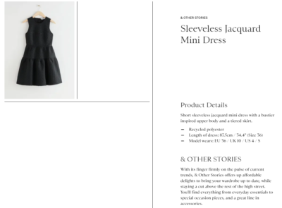OTHER STORIES Textured Tiered A-Line Dress 6 Black