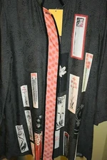 CITRON SMALL BLACK/TAN POLKA DOT WITH ORANGE FLOWERS NWT