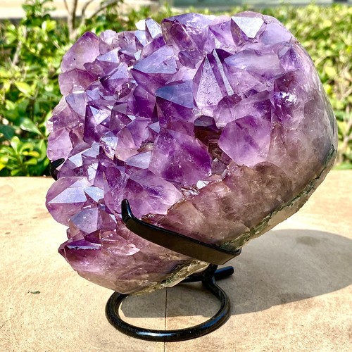 7.39LB Natural Brazilian amethyst hand cut heart-shaped decoration - 第 2/13 張圖片