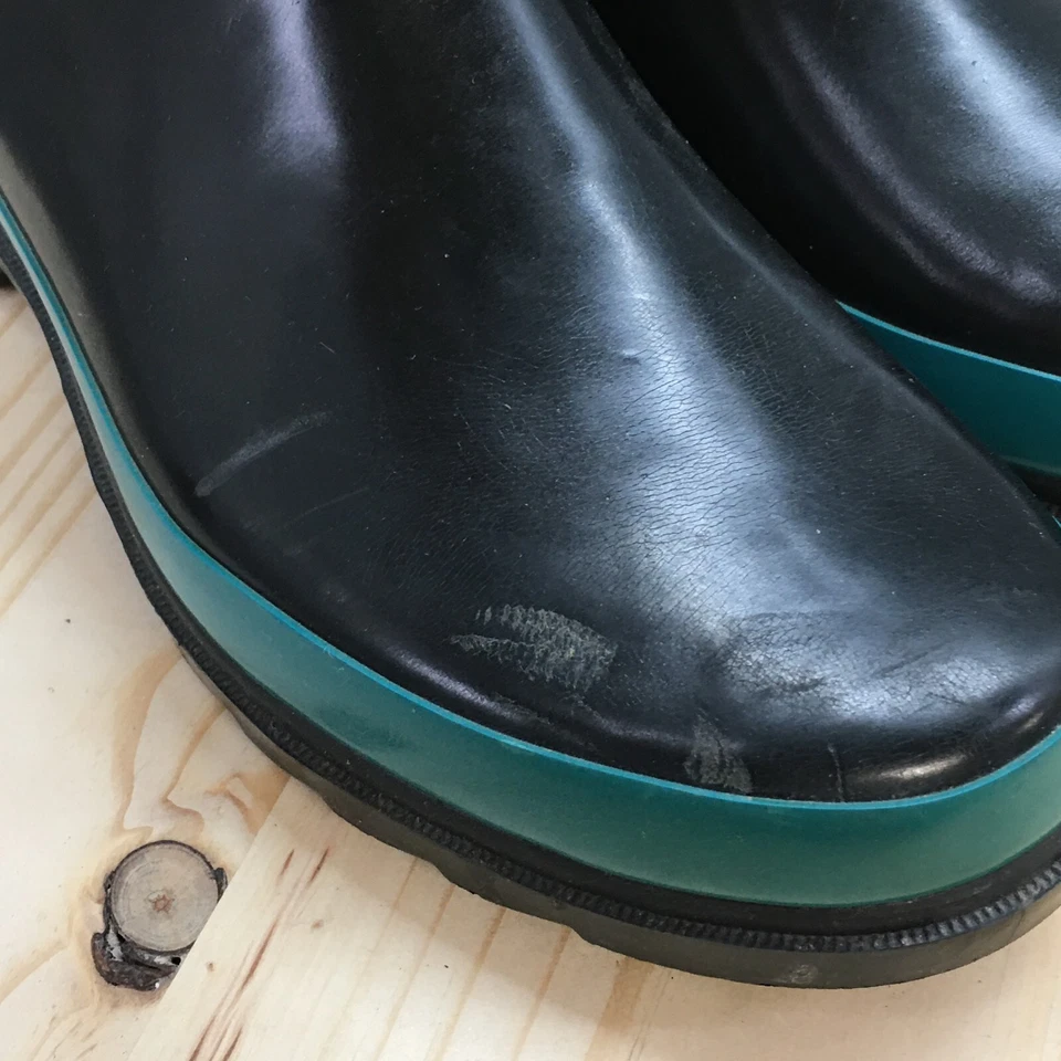 Botas de lluvia Western Chief para mujer 10 negras a rayas traseras impermeables Foto 4 de 4