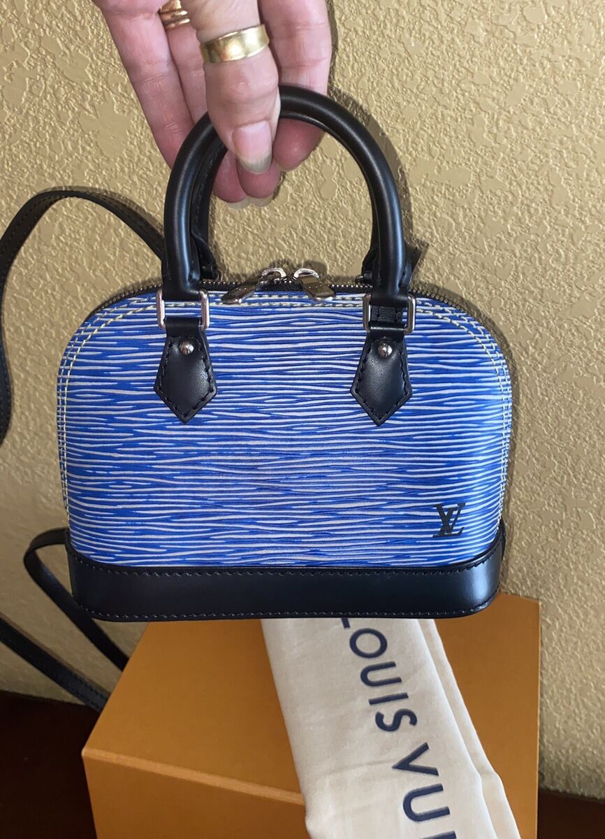 Louis Vuitton Alma BB Blue Patent Leather