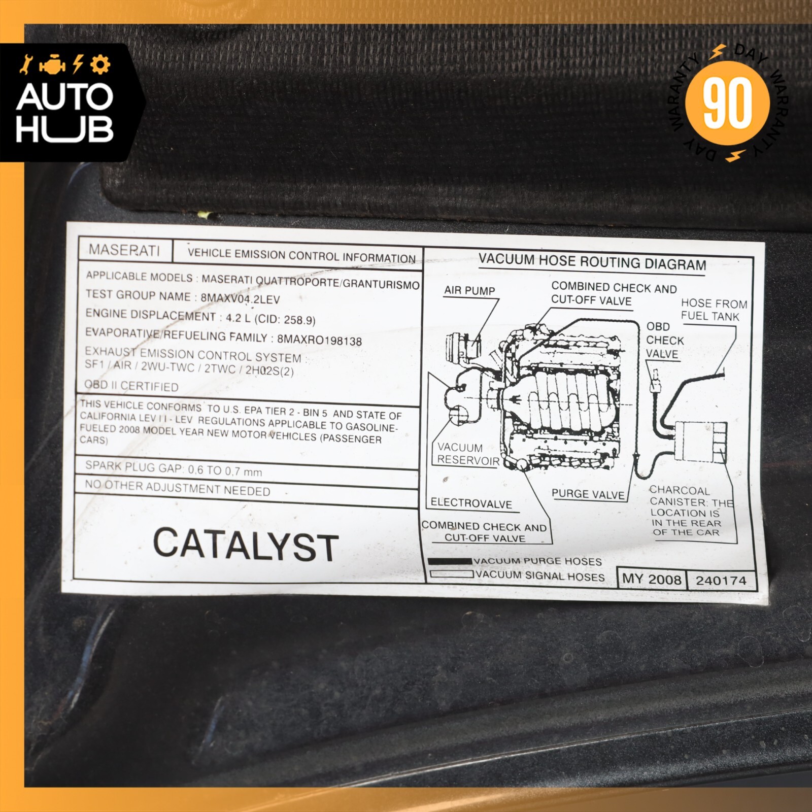 08-19 Maserati GranTurismo M145 Hood Bonnet Cover Panel Assembly OEM 76k