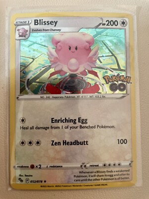 Blissey 52/78 Cosmos Holo Promo Pokemon GO Set Pokemon TCG Near