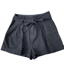 Free People high waist belted 100 cotton shorts size 0
