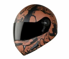 SB-41 Oscar Jaws Mat Black & Brown L Size Full Face With Smoke Visor 600 mm @US