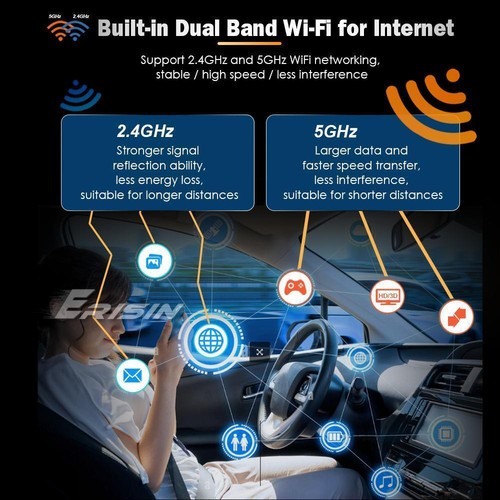 10.25" Android 14 4+64GO GPS Autoradio CarPlay Wifi pour BMW 5 Série F10/F11 CIC - Afbeelding 16 van 24
