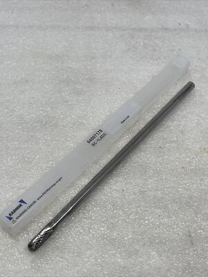 1/4  Radnor USA SC-1L6 Carbide Burr, Ball Nose Double Cut, 6  Extra Long/Porting