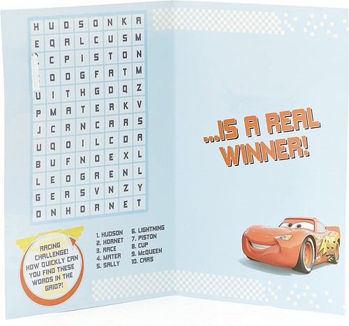 Disney Cars Birthday Card Cars Grandson Birthday Card - Picture 2 of 2