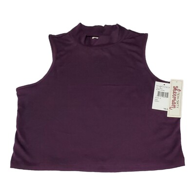Lot Of Ten Sixty Sherman Mock Neck Sleeveless Crop Top Women's S