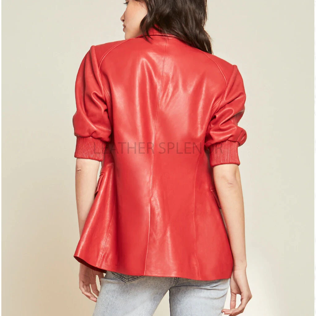 Red short sleeve jacket sale