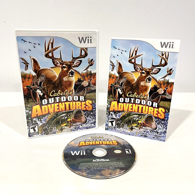 CABELA'S OUTDOOR ADVENTURES NINTENDO WII COMPLETE SET W/ MANUAL