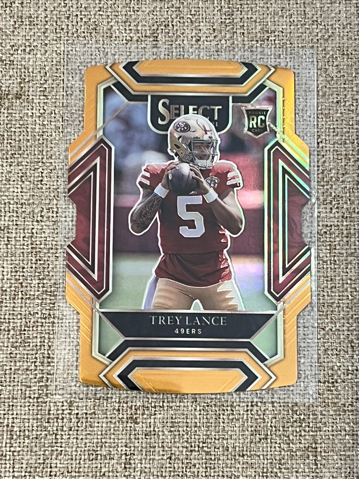 Trey Lance Rookie 2021 Select Die Cut Orange Prizm Parallel #245 (134/249)