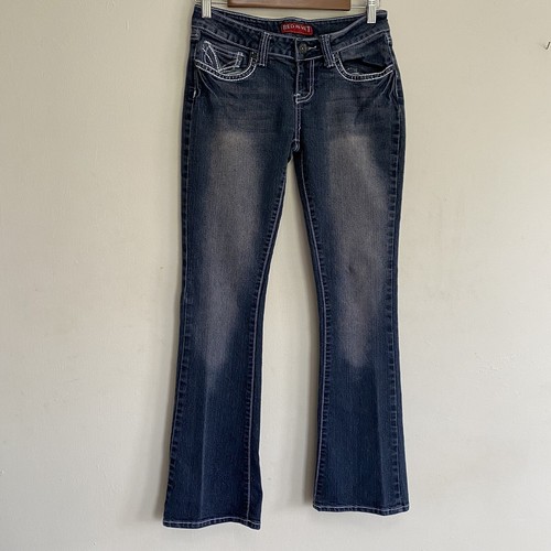 Red Rivet Jeans Embroidered Flap 