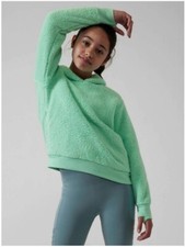 NWT Athleta Girls So Snug Sherpa Hoodie 2.0 XXL 16 Wintergreen Mint Sweatshirt